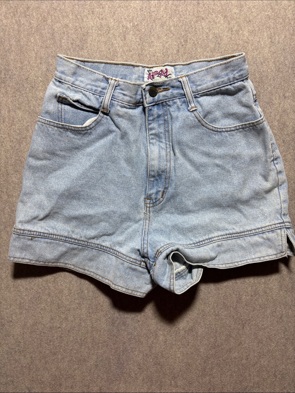 RARE vtg 80s super high waisted Jean Shorts mom jeans by APPEAL size 9/10 (18)